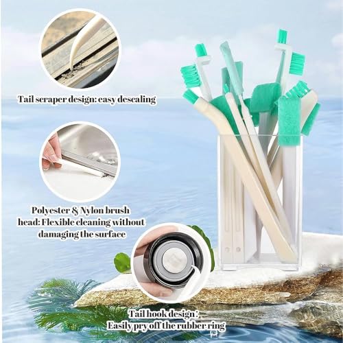 10PCS Small Cleaning Brushes for Household Cleaning,Crevice Cleaning Tool Set for Window Tracks Groove Humidifier Car Bottle Toilet Keyboard,Detail Tiny Scrub Cleaner Brush for Small Space Gaps Corner