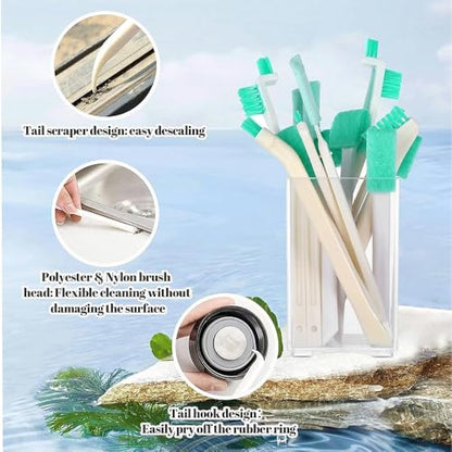 10PCS Small Cleaning Brushes for Household Cleaning,Crevice Cleaning Tool Set for Window Tracks Groove Humidifier Car Bottle Toilet Keyboard,Detail Tiny Scrub Cleaner Brush for Small Space Gaps Corner