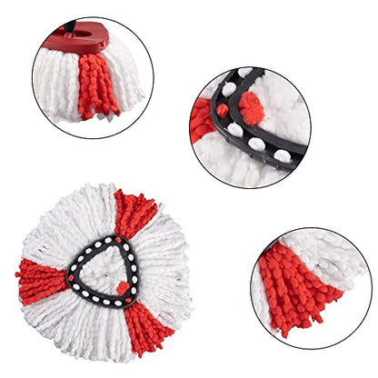Matthew Cleaning 12Pack Red Microfiber Spin Mop Replacement Head Compatible with EasyWring Spin Mop Replace Head-EasyWring High Absorbency,Machine Washable,Microfiber Spin Mop Refills - color: Red, size: 12 Count