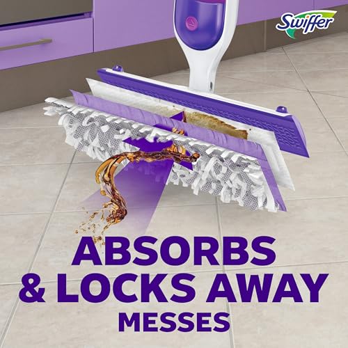 Swiffer PowerMop Multi-Surface Mopping Pad Refills for Floor Cleaning, 11 Count, White/Purple - size: 11 CT