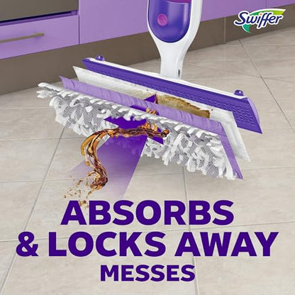 Swiffer PowerMop Multi-Surface Mopping Pad Refills for Floor Cleaning, 11 Count, White/Purple - size: 11 CT