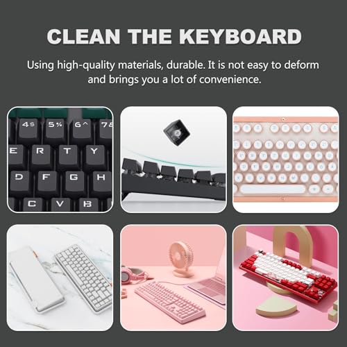 BESPORTBLE Mechanical Keyboard Cleaning Kit with Keyboard Keycap Remover and Anti-Static Computer Brush, Plastic and Metal Tools for Chip Picking and Lubricating