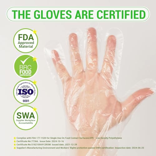 Disposable Plastic Gloves Food Handling Service Gloves Disposable For Cooking - style: 100pcs