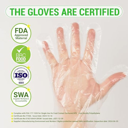Disposable Plastic Gloves Food Handling Service Gloves Disposable For Cooking - style: 600pcs