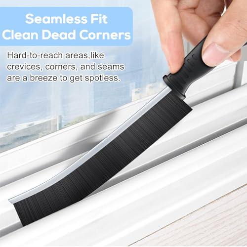 2P Crevice Cleaning Brush, Hard Bristle Crevice Grout Cleaner Brush Thin Brush for Household Use, Bathroom, Kitchen