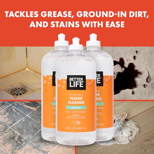 Better Life Floor Cleaner - Liquid Multipurpose Cleaner for Wood, Tile, Laminate, Vinyl, Bamboo - Hardwood Floor Cleaner for Mopping - Citrus Mint, 32 Fl Oz (Pack of 2) - size: 32 Fl Oz (Pack of 2)