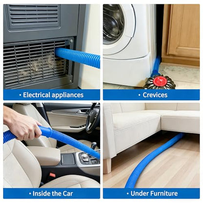 Universal Dryer Vent Cleaner Kit Compatible with All Vacuum Cleaner Include Vacuum Hose Attachment Accessories Brush Lint Brush,Dryer Vent Vacuum Hose