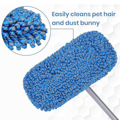 TrueYee 2 Pack Microfiber Mop Replacement Pad for Dry Dusting Wet Mopping (Dust Mop ASIN:B0CM8Z8Y2P)