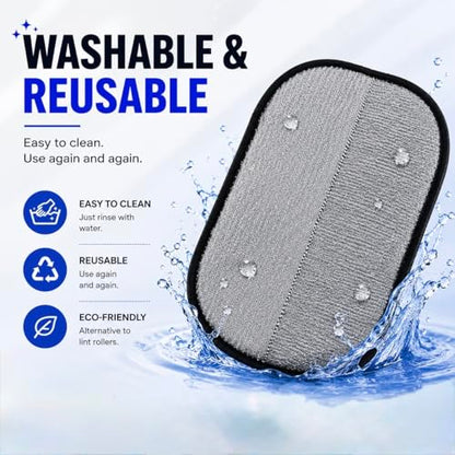 Pet Hair Removal Glove for Dogs & Cats, Newly Upgraded Reusable Electrostatic Pet Hair Remover Tool for Couch, Furniture, Bedding, Clothing & Car Seats
