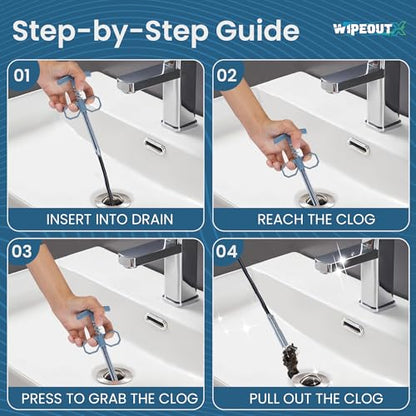 10 Pack drain clog remover Kit with 79 inch Flexible drain snake Tool 7 Hair Removers 2 Cleaning Brushes and 1 Pair Reusable Gloves for Home Use - style: Pack10-79"