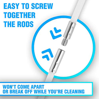 The Professional Dryer Vent Cleaner Kit -(20-Feet) Innovative Lint Remover Reusable Strong Nylon| Flexible Lint Brush with Drill Attachment for Faster Cleaning - size: 20 feet