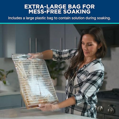 Carbona Oven Rack & Grill Cleaner Kit, Includes Bag & Gloves, Eliminates Thick Grease, Grime & Baked-On Food, Unscented Formula - size: 16.8 Fl Oz (Pack of 1)