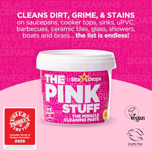 Stardrops- The Pink Stuff Miracle Cleaning Paste - SQeeZY Scrubber Sponge Bundle - size: 0.5 Ounce (Pack of 2)