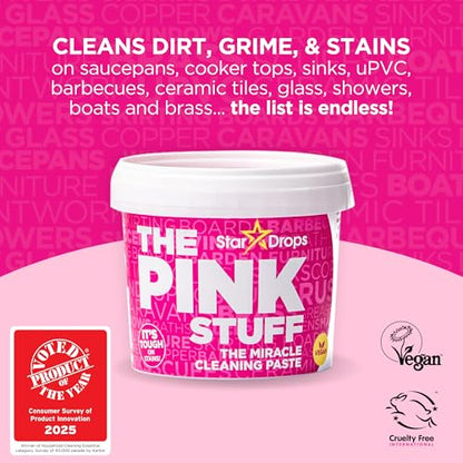 Stardrops- The Pink Stuff Miracle Cleaning Paste - SQeeZY Scrubber Sponge Bundle - size: 0.5 Ounce (Pack of 2)