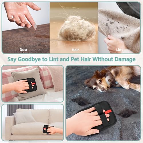 Pet Hair Removal Glove - Reusable Electrostatic Dog/Cat Hair Remover Mitt & Pet Grooming Gloves for Couch, Carpet, Furniture - Upgraded Electrostatic Dog Hair Removal Glove Tool (1 PCS)
