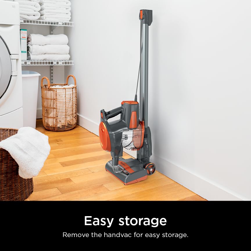 Shark HV302 Rocket Pet Corded Stick Vacuum, Lightweight with Swivel Steering for Carpets & Hard Floors, Converts to Hand Vacuum, Includes Crevice Tool, Pet Multi-Tool & Precision Duster, Orange - style: Rocket Pet