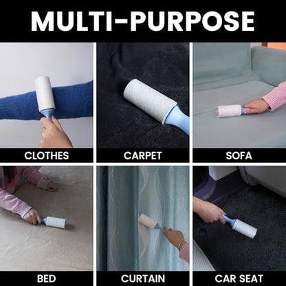 TAPEBEAR Lint Rollers 360Sheets with 2 Handles, Sticky Roller for Pet Hair Lint Debris, Easy Start Easy Spiral Tear Dog and Cat Lint Remover for Clothes Sofa Bed Furniture Carpet Car Seat