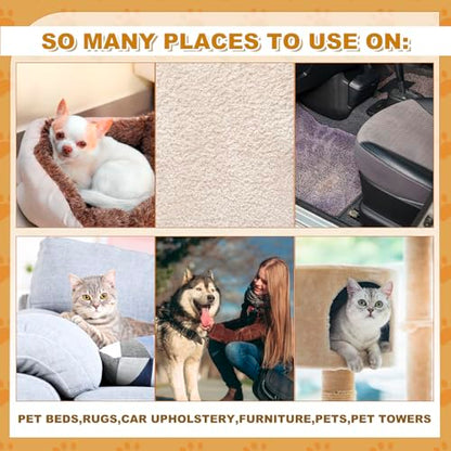 3 Pack Pet Hair Remover Sponge Cat and Dog Hair Sponge Rubber Pet Fur Lifter Removal Tool, Remove from Furniture, Carpet, Bedding, Clothing, 6.26 x 3.28 x 1.89 Inch (Yellow) - color: Yellow