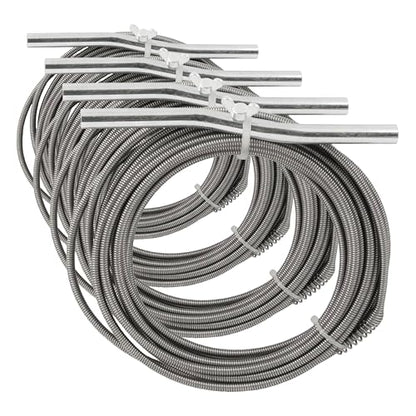 .25-in. Diameter Steel 25-Foot Light Auger for Small to Medium Drains 7710025, Hand-Cranked Toilet Snake and Drain Clog Remover, Plumbing Snake for Toilets and 2-inch Wide Drains (Pack of 4) - size: 25 Feet (Pack of 4)
