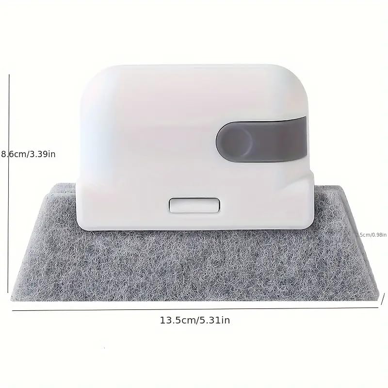 Window Crevice Cleaning Kit 2-in-1 Compact Design Replaceable Felt Pad for Window Tracks Door Gutters Sliding Recesses, Yellow - color: Yellow