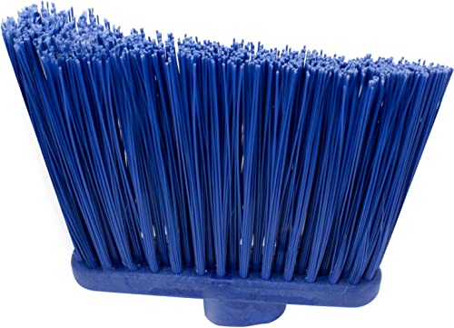 SPARTA Broom Head Angled, Un-Flagged for Large Debris Indoor, Outdoor, Home, Restaurant, Lobby, Office, Plastic, 12 Inches, Blue - color: Blue, size: Single Item