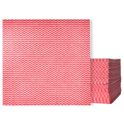 Disposable Cleaning Towels Disposable Dish Cloths, Reusable Towel Cleaning Wipes for Kitchen, Bathroom, Household, 50 Pack Red - color: Red