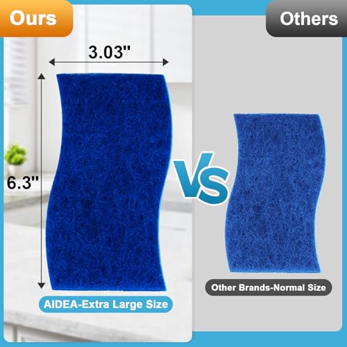 AIDEA XL Scrub Sponges Non-Scratch 6Count, Extra Large Sponges Kitchen, Sponge for Dishes, Cleans Fast Without Scratching Safe for Non-Stick Cookware, Cleaning Power for Kitchen, House - color: Blue-extra Large