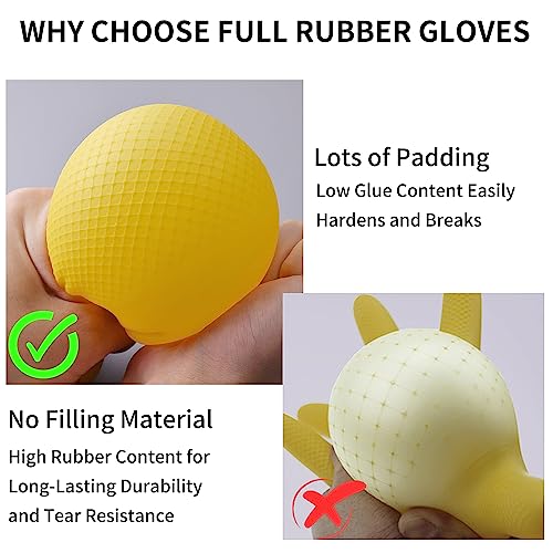 Disfore Rubber-Gloves Dishwashing Gloves for Cleaning-Kitchen - 2 Pairs Long Household Cleaning Gloves for Washing Dishes - color: Yellow Beige Medium 2 Pairs