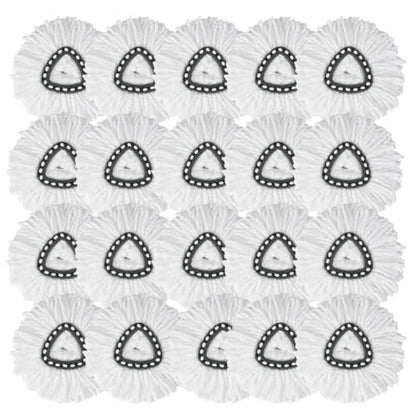 20 Pack Spin Mop Replacement Heads, 100% Microfiber Mop Refill for Easy Wring Compatible with Triangle Spin Mop, 360 Degree Spinning Replace Head for Floor Cleaning - size: 20Pack