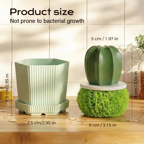 Comfort Grip Soap Dispensing Kitchen Scrub,Soap Dispensing Dish Brush,Replaceable Cleaning Brush,Dispenser has Non Slip Handle for Cleaning Dishes, Pots, Pans,Sinks (C) - color: C