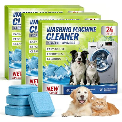 Washing Machine Cleaning Tablets, 2026 New Deep Cleaning Washer Cleaner, Fragrance-Free Formula, Targets Unpleasant Laundry Room Odors, Multi-Purpose Washer Tub Cleaner for Home Laundry Use (3 Pack)