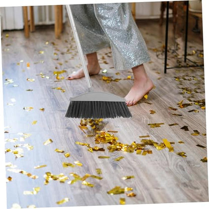 GARVALON Long Handle Dust Broom Hair Removal Sweeper for Carpet Kitchen Floor Cleaning Broom Soft Bristles