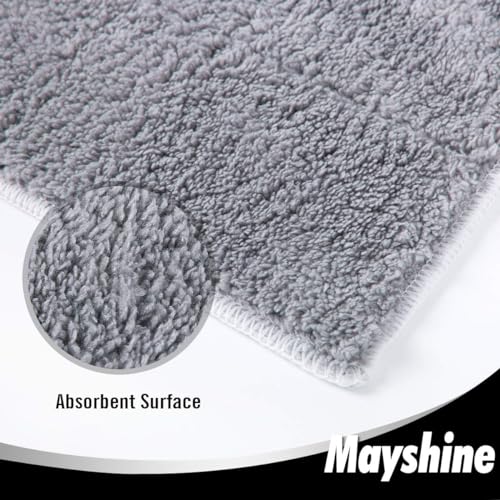 MAYSHINE 12 Pack Microfiber Head Flip Mop Refill Washable Pads Cleaning Replacement for Wet Mop and Dry Dust Mop, Machine Washable, 15.4 X 8.8 Inches, All Surface Cleaning - size: 12 Pack