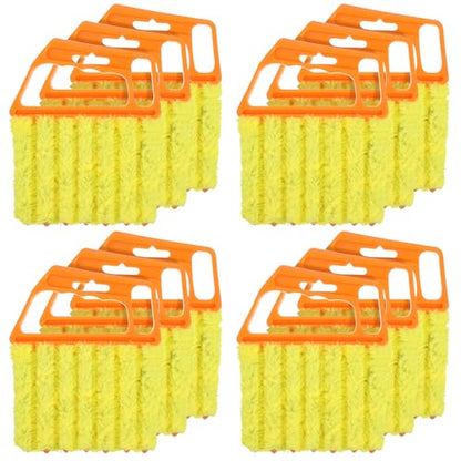 12pcs blinds cleaner tool handheld mini blind cleaner for vinyl blinds 7Finger Washable blind cleaners duster tool for Air Conditioner Window Fan Siding Dust Dirty Removable window cleaners