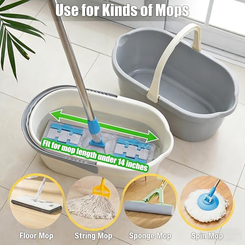 Haundry 4.5 Gallon Cleaning Bucket, Good Grips Household Mop Bucket for Cleaning Supplies, Cleaning Caddy Organizer Basket with Handle, 17.1L, White - color: White