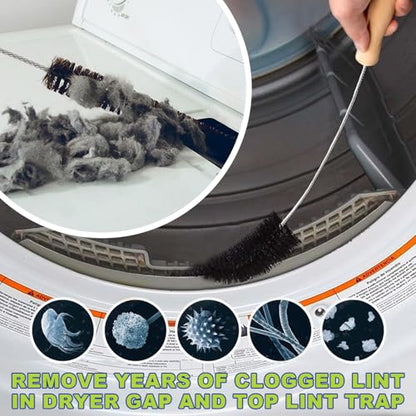 Sealegend 2 Pieces Dryer Vent Cleaner Kit, Dryer Vacuum Hose Attachment and Flexible Lint Brush, Dryer Vent Cleaning Tools for Crevice Lint Trap‌, Blue - color: Blue