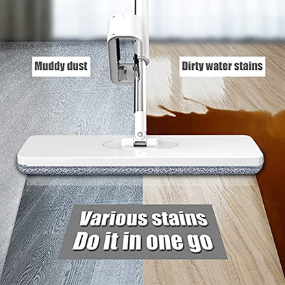 6 Pack Microfiber Spray Mop Replacement Heads for Wet Dry Mops, Premium Floor Cleaning Pads, Reusable Replacement Refills Compatible with Bona Floor Care System - Dark Gray
