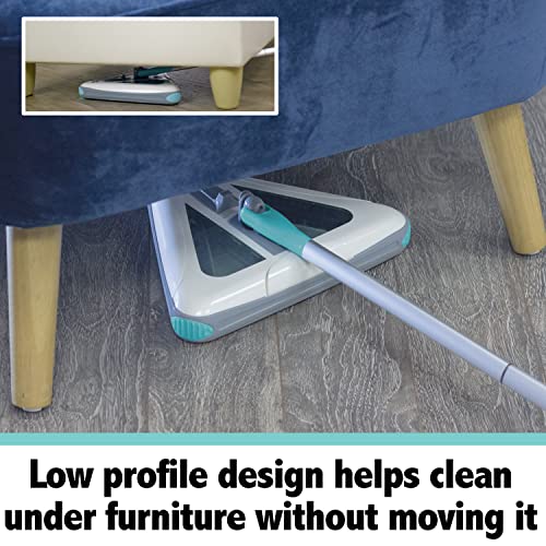 Zippi Sweeper Standard - 2025 New and Improved Lightweight Sweeper, Perfect for Short Carpet Hardwood and Tile, Triangular Design Allows for Sweeping in Corners, 30 Minutes Cleaning Time - style: Zippi Sweeper Standard