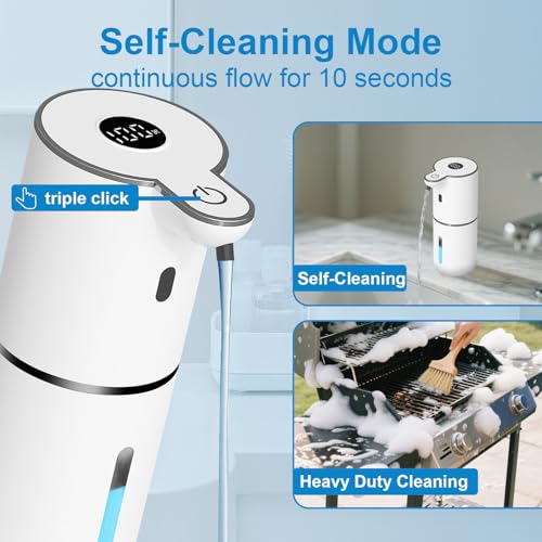 OHIFAST 2 Pack Automatic Liquid Soap Dispenser Touchless, USB Rechargeable Smart Hand Soap Dispenser, 6-Level Adjustable, 12.8oz/380mL Wall Mount for Bathroom Kitchen Dish Soap-White - color: White, style: 2 Pack Liquid
