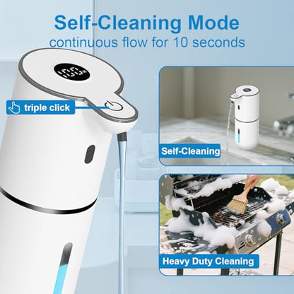 OHIFAST 2 Pack Automatic Liquid Soap Dispenser Touchless, USB Rechargeable Smart Hand Soap Dispenser, 6-Level Adjustable, 12.8oz/380mL Wall Mount for Bathroom Kitchen Dish Soap-White - color: White, style: 2 Pack Liquid