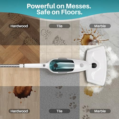 JOYMOOP Steam Mop & Handheld Steam Cleaner, 1100W Electric Steam Cleaner for Home, Fast Heat 20s, Adjustable Steam, Detachable Water Tank, 11 Accessories for Floors, Windows, Clothes - size: 3 Microfiber pads