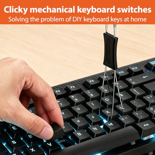 120 Pcs Blue Mechanical Keyboard Switches, 3 Pin Clicky Tactile Switches, Mechanical Keyboard Switches for 3D Printing, DIY 3D Print Clicker, Includes Keycap Puller, Cleaning Brush and Cloth