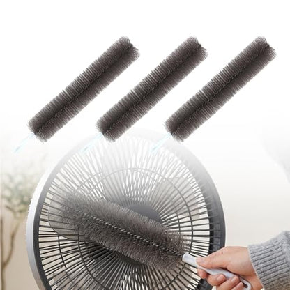 Fan Cleaner Brush, Bendable Microfiber Fan Duster, Reusable Fan Cleaning Brush for Ceiling Fans, Air Vents, Blinds, Curtains, Car Vents & Household Cleaning (3, Gray) - color: Gray