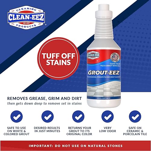 Clean-eez Grout-eez Super Heavy-Duty Grout Cleaner - Powerful Tile and Floor Stain Remover for Bathroom, Kitchen, and More - 32 oz. - style: Single Bottle