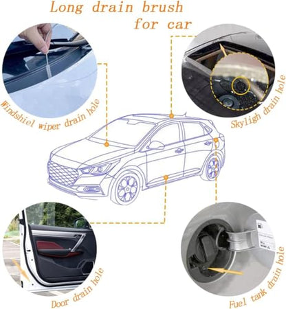 2 Pack 80 Inch Extra Long Flexible Pipe Cleaner Brush, Drain Cleaner Tool for Fridge, Sink Hose, Aquarium Tube, Car Sunroof Drain Cleaning Brush. - color: 80 Inch