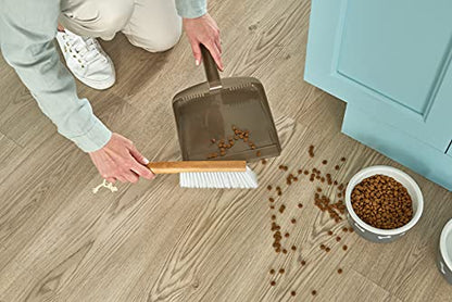 Harper Live.Love.Clean. Snap-Together Bamboo Counter Brush & Resin Dust Pan Set for Cleaning Dust, Pet Hair & Fine Dry Dirt - style: Bamboo Counter Brush & Dust Pan