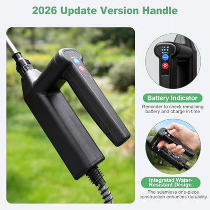 SideKing 2 Gallon Battery Powered Sprayer, Electric Garden Sprayer with 3 Adjustable Pressures & Telescopic Wand, Rechargeable Weed Sprayer for Lawn, Yard & Pest Control, 4 Nozzles Included - size: 2 Gal