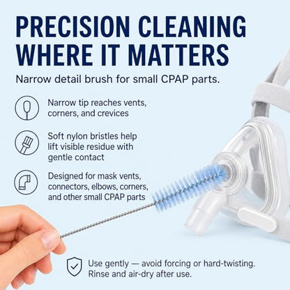 CPAP Cleaning Kit with 40 x 50 cm Thick Silicone Drying Mat, Collapsible Wash Basin, 78.7 in Hose Brush for 22 mm & 15 mm Tubing, Detail Brush, Hook & Mesh Bag for CPAP/BiPAP Hose & Mask Care - color: Pro