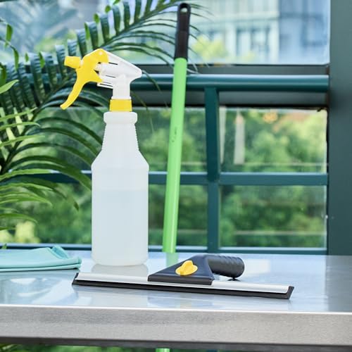 Restaurantware-Clean Tek Professional 11.81 Inch Window Squeegee, 1 Window Cleaning Squeegee with Rubber Blade - All-Purpose, for Mirror Or Glass Door, Black Plastic Wiper with Aluminum Frame - size: 11 3/4", style: Plastic, Standard