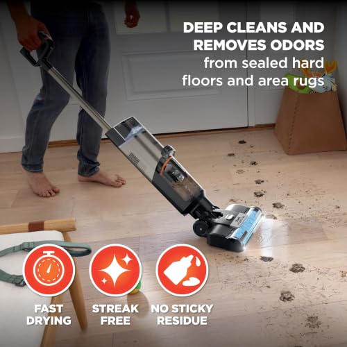 Shark HydroVac MessMaster Wet Dry Vacuum Cleaner, Cordless, 3-in-1 Vacuum Mop All in One & Self-Cleaning System, Lightweight, Powerful Suction, for Hard Floors & Area Rugs, Stone, WD261,Rose Gold - style: Cordless w/ Essential